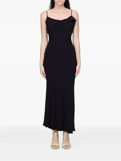 Hanita Asymmetric-hem Maxi Dress In Multi