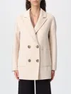 Hanita Coat  Woman Color Cream In Brown