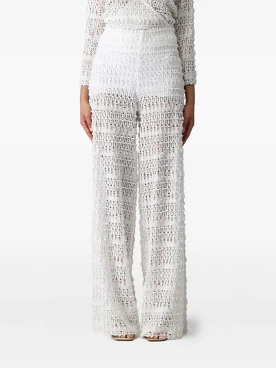 Hanita Crochet-lace Trousers In White
