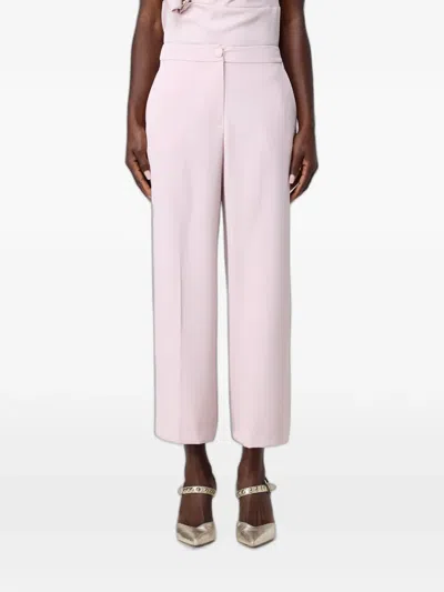 Hanita Cropped Crepe Trousers In Animal Print