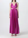 Hanita Woman Maxi Dress Mauve Size M Polyester, Elastane In Violet