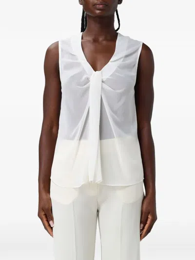 Hanita Top Woman Color Yellow Cream In White
