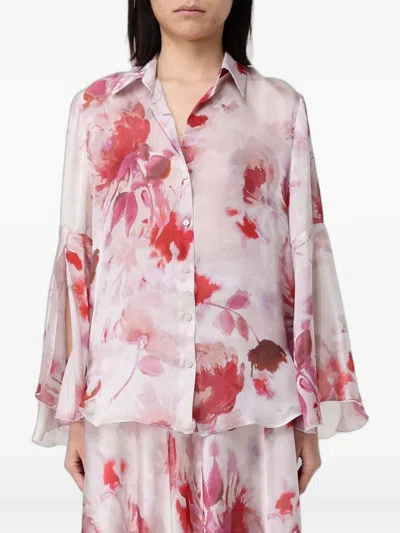 Hanita Floral-print Bell-sleeve Shirt In Multi