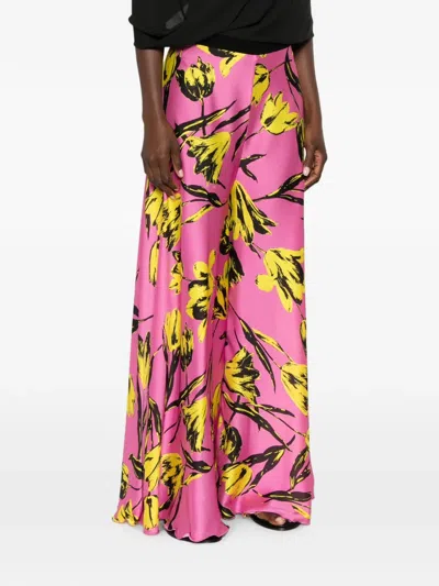 Hanita Floral-print Palazzo Pants In Pink