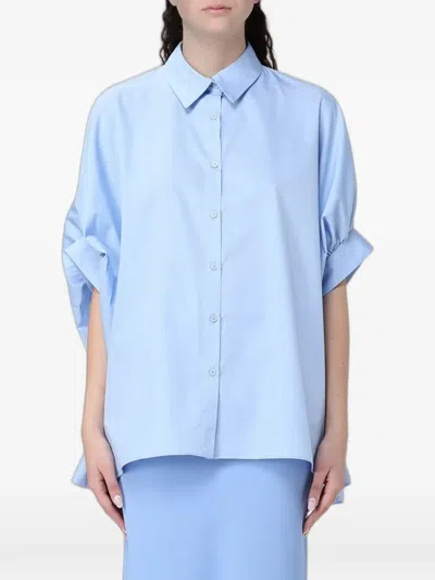 Hanita Gathered Short-sleeve Shirt In Multi