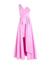 Hanita H Couture Woman Maxi Dress Mauve Size 8 Polyester, Nylon, Elastane In Pink