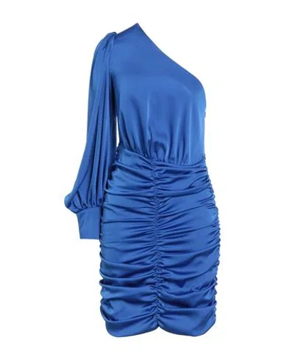 Hanita H Couture Woman Mini Dress Blue Size M Polyester, Elastane