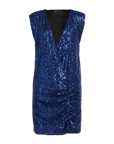 Hanita H Couture Woman Mini Dress Blue Size S Polyester, Elastane