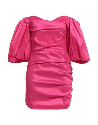 Hanita H Couture Woman Mini Dress Fuchsia Size M Polyester, Elastane In Pink