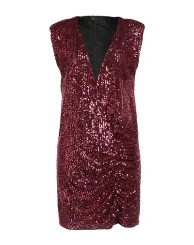 Hanita H Couture Woman Mini Dress Garnet Size S Polyester, Elastane In Red
