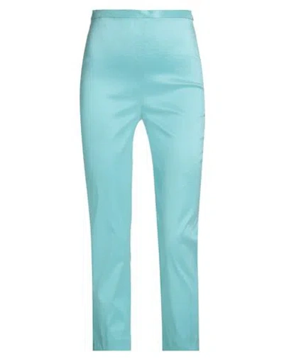 Hanita H Couture Woman Pants Turquoise Size 8 Polyester, Nylon, Elastane In Blue