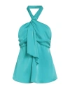Hanita H Couture Woman Top Turquoise Size M Polyester In Blue