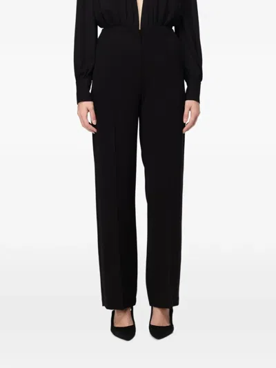 Hanita High-waist Straight-leg Trousers In Black