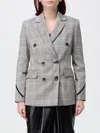 Hanita Check-pattern Double-breasted Jacket In Gray