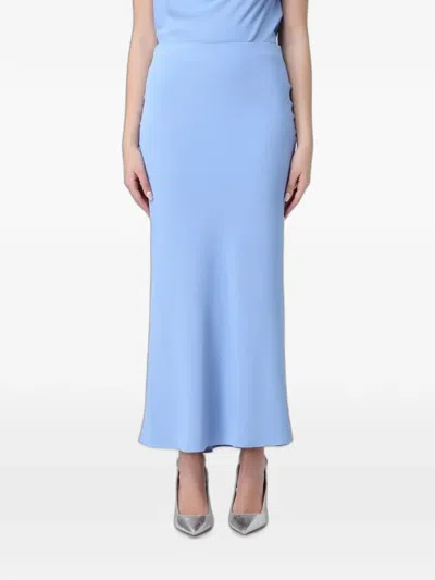 Hanita Maxi Jersey Skirt In Blue