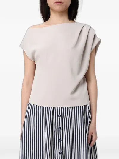 Hanita One-shoulder Top In Blue