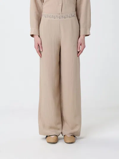 Hanita Pants  Woman Color Beige In Brown