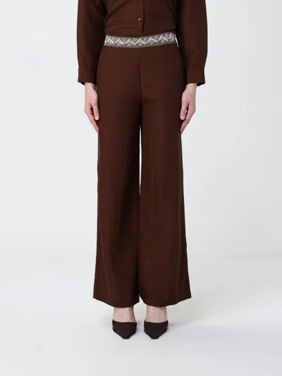 Hanita Pants  Woman Color Ebony In Brown