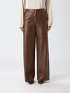 Hanita Pants  Woman Color Leather In Brown