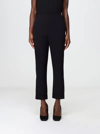 Hanita Turn-up Cuff Trousers In Black