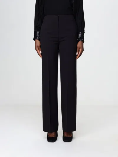 Hanita Pressed-crease Straight-leg Trousers In Black
