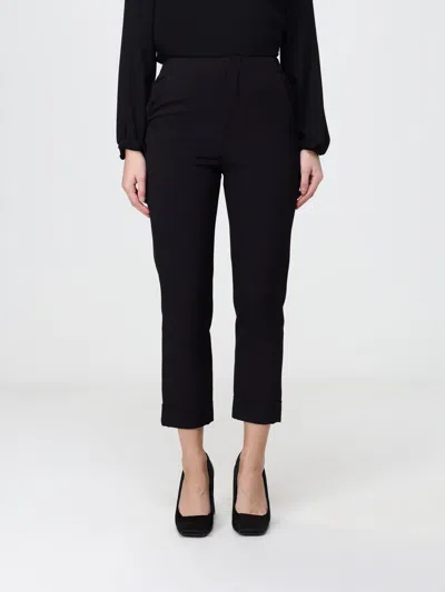 Hanita Pants Woman Color Burgundy In Black