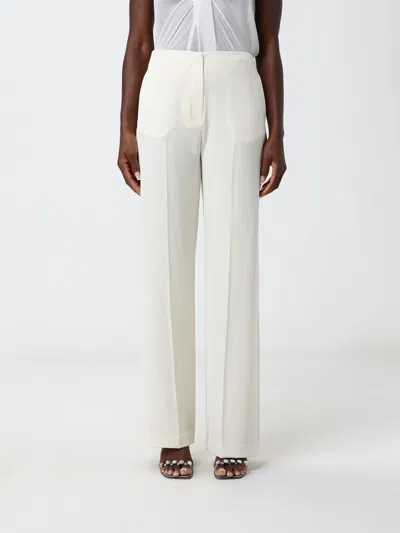 Hanita Pants Woman Color Yellow Cream In Neutral