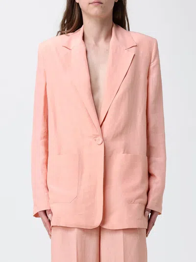 Hanita Linen Blend Single-breasted Blazer In Black