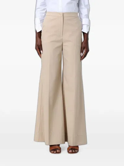 Hanita Pressed-crease Wide-leg Trousers In Multi
