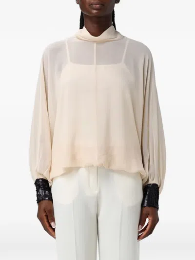 Hanita Top Woman Color Yellow Cream In Neutral