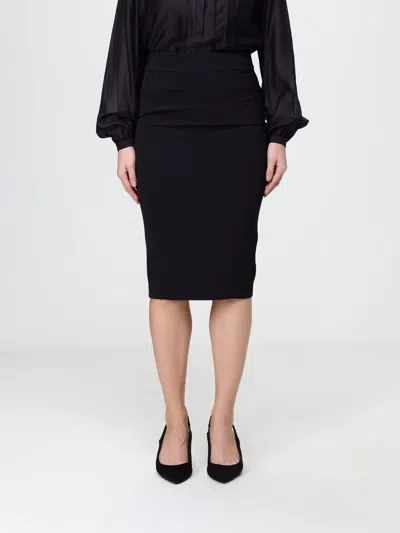 Hanita Rear-zip Pencil Skirt In Black