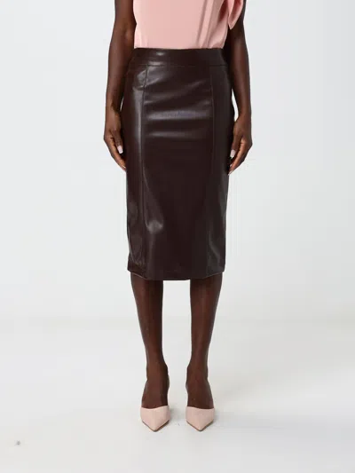 Hanita Rear-zip Pencil Midi Skirt In Black