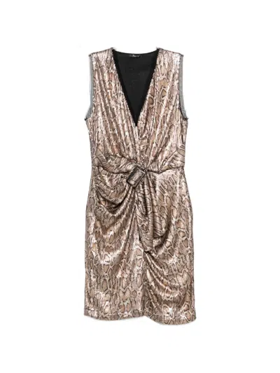 Hanita Snake-print Sequin-embellished Dress In Multi