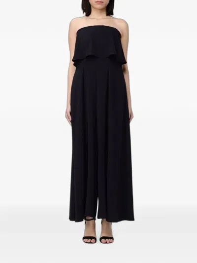 Hanita Strapless Ruffled Jumpsuit In Black