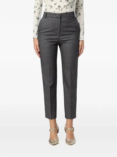 Hanita Tailored Cropped Trousers In Gray