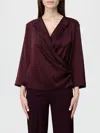 Hanita Top  Woman Color Burgundy In Brown