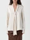 Hanita Top  Woman Color Cream In Blue