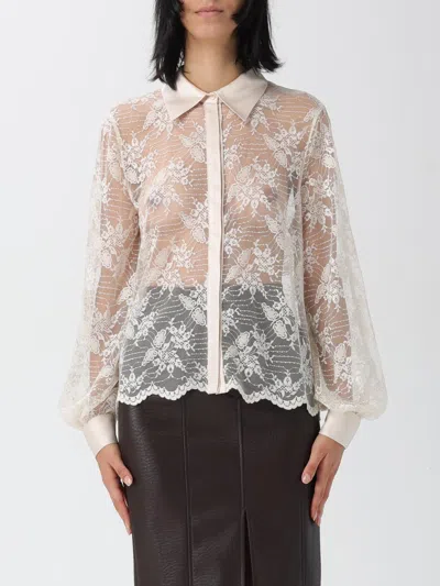 Hanita Top  Woman Color Cream In White