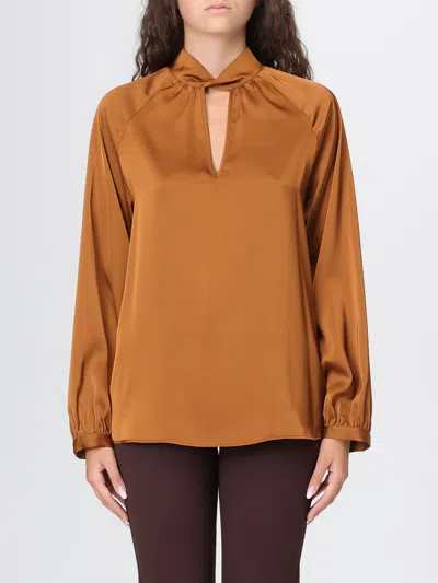 Hanita Top  Woman Color Leather In Brown