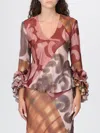 Hanita Top  Woman Color Leather In Multi