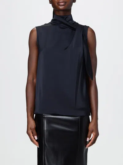 Hanita Tie-neck Sleeveless Top In Blue