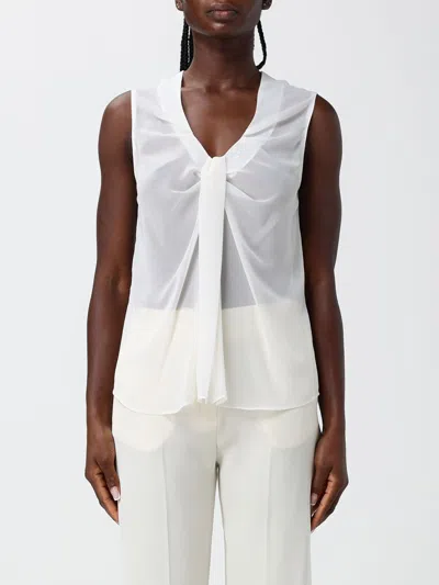 Hanita Top Woman Color Yellow Cream In White