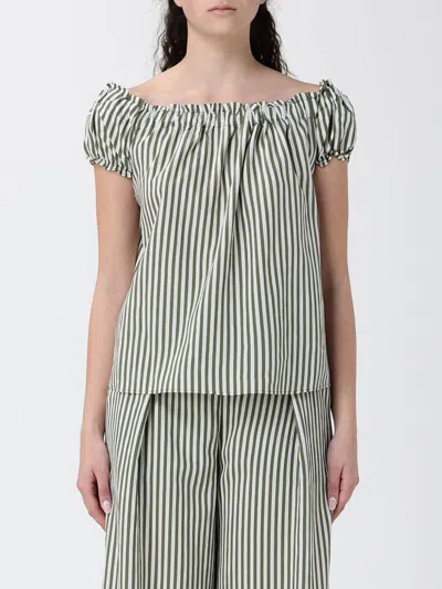 Hanita Top  Woman Color Military In Green