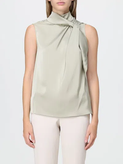 Hanita Draped High-neck Blouse In Green