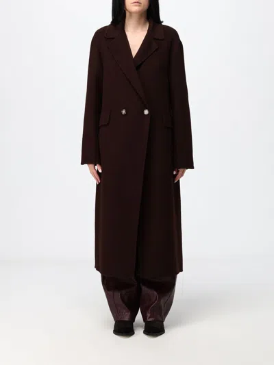 Hanita Waistcoat Woman Color Brown In Burgundy