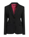 Hanita Woman Blazer Black Size 8 Polyester, Elastane
