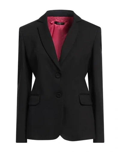 Hanita Woman Blazer Black Size 10 Polyester, Elastane