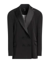 Hanita Woman Blazer Black Size 8 Polyester, Elastane In Black