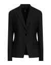 Hanita Woman Blazer Black Size 10 Polyester, Wool, Elastane
