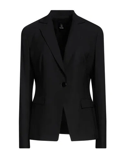 Hanita Woman Blazer Black Size 6 Polyester, Wool, Elastane